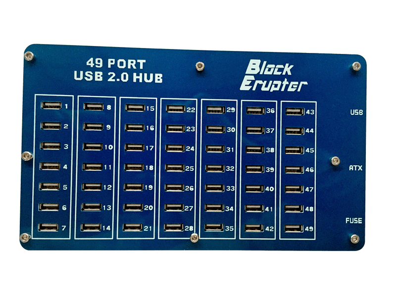 Block Erupter 49 Port USB 2.0 Hub 110/240v 24P ATX