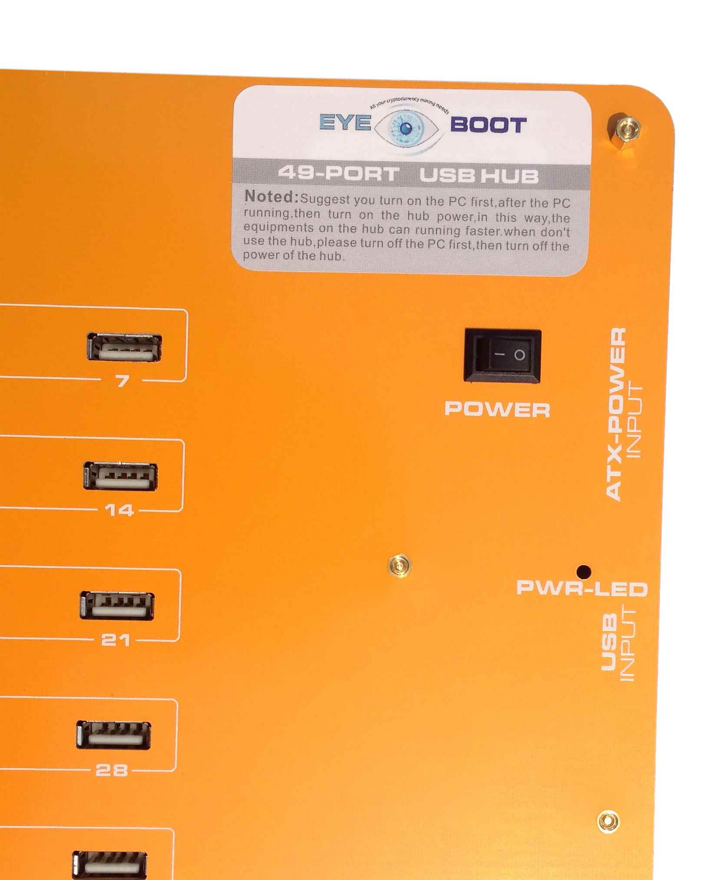 Eyeboot 49 Port 5V USB 2.0 Hub 110-220v
